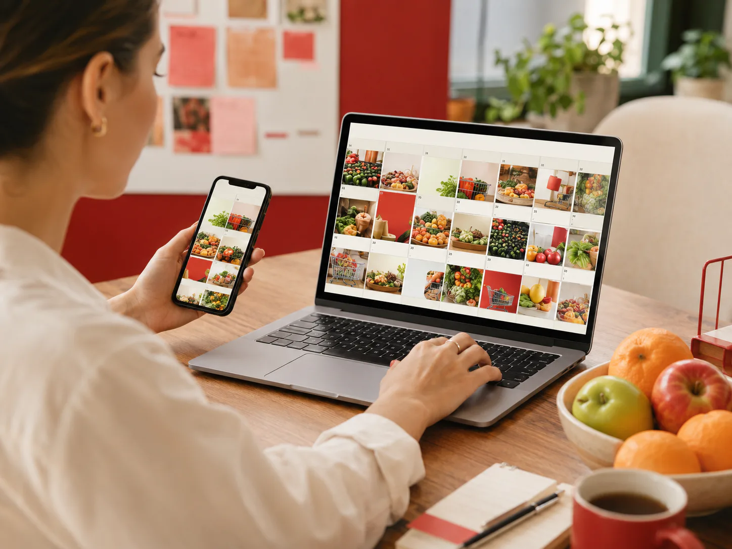 Planung und Betreuung von Social-Media-Inhalten für einen Supermarkt